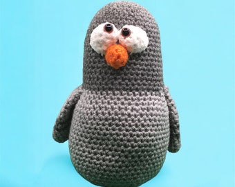 Crochet Pigeon, Handcrafted Bird Decor, Whimsical Gift