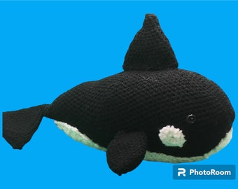 Crochet Orca, soft play orca, plush toy, cute gifts