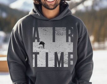 Snowboarder Air Time Hoodie, Winter Sports Sweatshirt
