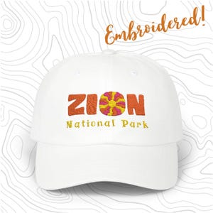 Zion National Park Hat, Zion gift, Utah Dad Hat, National Parks Gift, Zion National Park Dad hat, UT Hat, Embroidered Dad Hat, Orange Zion