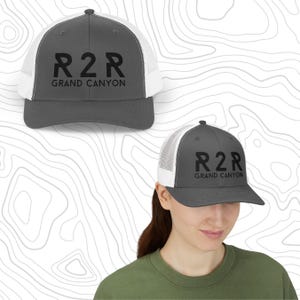 Personalized Rim to Rim Trucker Hat, Rim to Rim, Hiking, Black ...