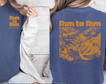 Rim to Rim Grand Canyon t-shirt, Grand Canyon shirt, national park shirt, national park, hiking gifts, hiking, grand canyon top, Arizona,