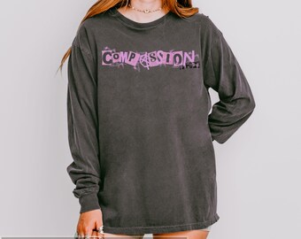 Compassion is Punk Long Sleeve T-shirt, Protest Medicaid Cuts, Resist Medicaid Cuts, Healthcare Rights, Punk Rock, Healthcare human rights