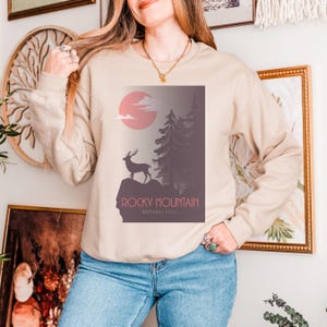 Rocky Mountain National Park Sweatshirt, Retro Colorado Rundhalsausschnitt, Colorado Shirt, Wandershirt, Müsli Mädchen, Colorado Geschenke, Camp, US Parks