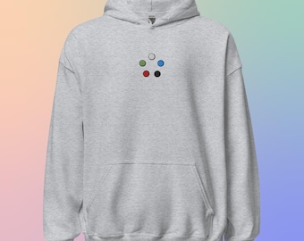 Sudadera con capucha con símbolos de maná de Magic the Gathering: sudadera con capucha unisex bordada de MTG: diseño elegante y discreto para jugadores y fanáticos