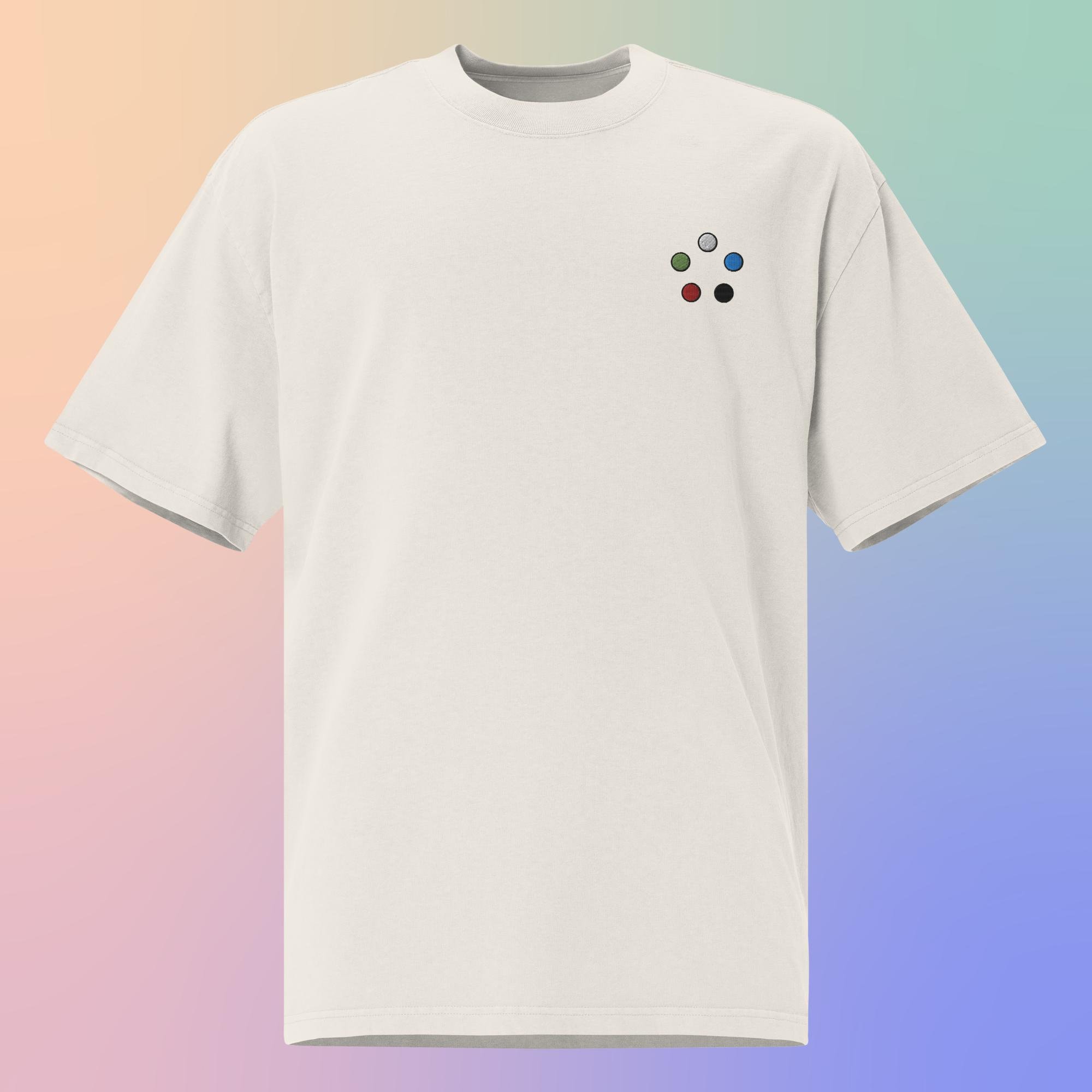 Embroidered Magic the Gathering Mana Symbols T-Shirt - Sleek and Minimalist MTG Shirt - Geek Chic Apparel for Wizards