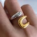MOLTON SNOW DOUBLE STATEMENT RING