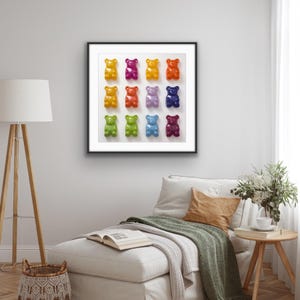 Colorful Gummy Bear Art Print – Giclée Poster