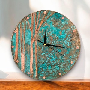 Copper Wall Clock, Oversized Wall Clock, Wall Clock With Numbers, Wall Clock Large, Copper Art, Oversize Wall Clock, Wall Clock
