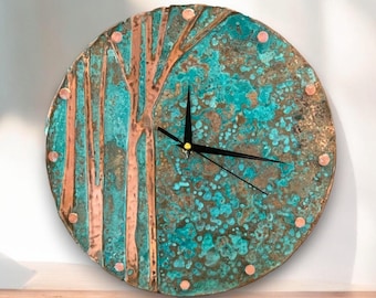 Copper Wall Clock, Oversized Wall Clock, Wall Clock With Numbers, Wall Clock Large, Copper Art, Oversize Wall Clock, Wall Clock