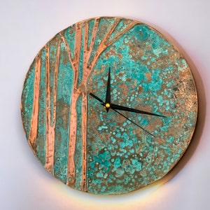 Metal Wall Clock, Copper Wall Clock, Oversized Wall Clock, Wall Clock Modern, Wall Clock Large, Copper Art, Wall Art, Wall Clock