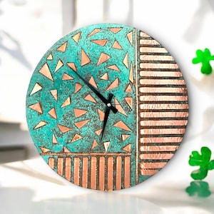 Wall Clock, Copper Wall Clock, Oversized Wall Clock, Wall Clock Modern, Wall Clock Large, Copper Art, Oversize Wall Clock, Big Wall Clock