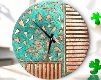 Wall Clock, Copper Wall Clock, Oversized Wall Clock, Wall Clock Modern, Wall Clock Large, Copper Art, Oversize Wall Clock, Big Wall Clock