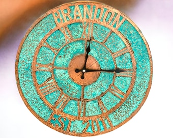Wall Clock-Customizable Clock-Personalized Copper-Personalized Clock-Copper Wall Clock-Copper Gifts-Baby Room Decoration-Wall Clock Unique