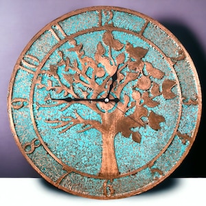 Oversized Wall Clock-Copper Wall Clock-Retro Wall Clock-Large Wall Clock-Farmhouse Wall Clock-Art Deco Wall Clock-Rustic Wall Clock-Wall Art
