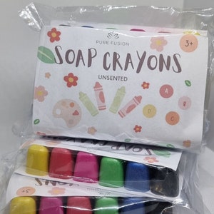 Soap Crayons Bath Tub Fun For Kids 120g  Six Vibrant Colours Drawing On The Tub Unscented