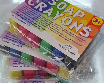 Soap Crayons Bath Tub Fun For Kids 120g  Six Vibrant Colours Drawing On The Tub Unscented