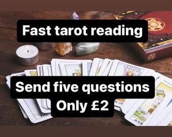 Super fast tarot reading same hour ask five whole questions of any topic divination psychic reading truth