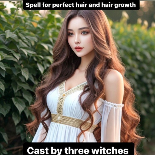 Wiccan païen même jour casting sort cheveux parfait épais cheveux longs rituel sigil magie coulée par trois sorcières beauté sort sigil