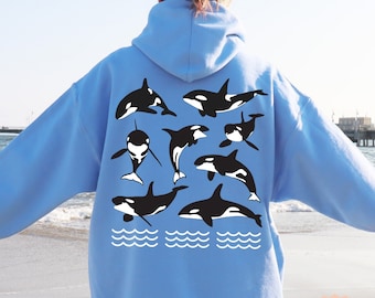 Save The Orca Ocean Beach Hoodie Ocean Inspired Style Sweatshirt Teenage Girl Gifts Environmental Gifts Ocean Animal Shirt Respect The Ocean