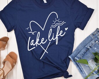 Lake Life Shirt, Lake Shirts, Gift for Travel Lover, Gift for Adventurer, Wildlife Shirts, Vacation Shirts, Gift for Her, Camper Shirt