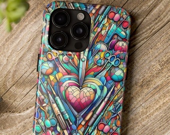 Stained Glass Surgical Instruments iPhone Case