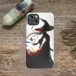 Witch Silhouette iPhone Case: Minimalist Pagan Design