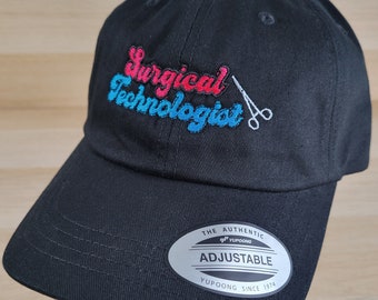 Embroidered Surgical Technologist Hat: Chino Cotton Twill Baseball Cap