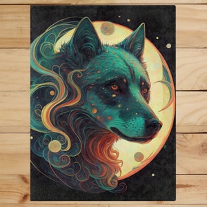 Midnight Wolf Art Fleecedecke: Warme Polyester Minky Decke (80x60)