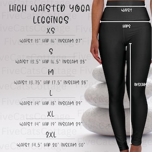 Yoga Leggings Size Chart Mockup (JPG Digital Download)