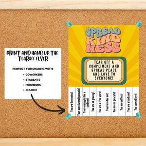 Random Acts of Kindness, Kindness Matters Flyers, Tear off Flyers for ...