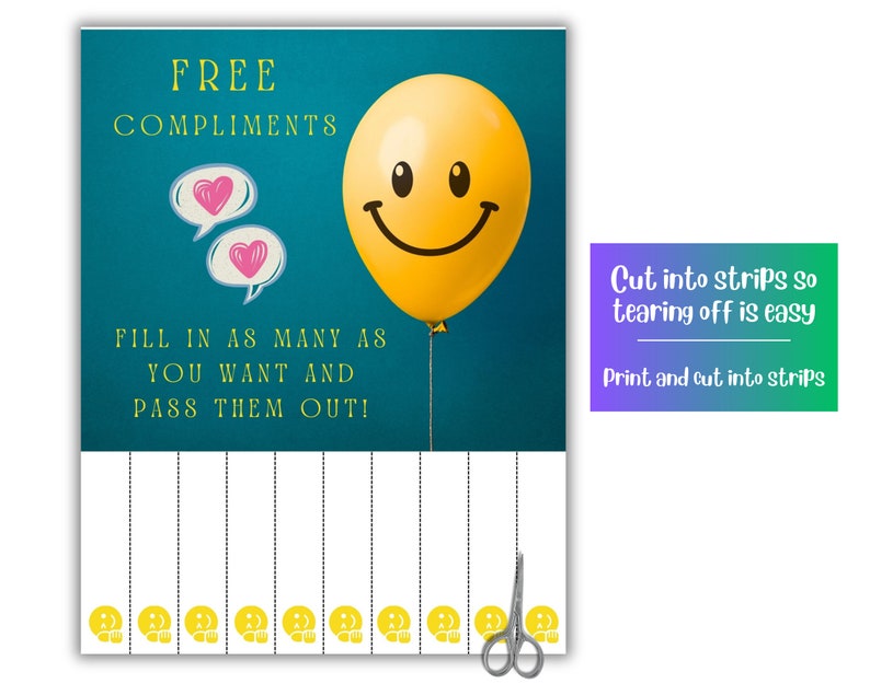 Kindness Compliments Tear-off Flyer: Employee Appreciation (digital ...