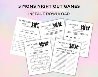 Moms Night Out Games: 5 Printable Party Games (Digital Download)