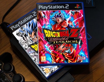 Dragon Ball Z Budokai Tenkaichi 4 ReproMod PAL NTSC PS2 Goku Bleu Kaio-Ken