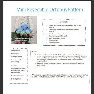 Crochet Reversible Octopus Pattern - Etsy