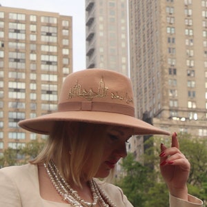 New York City Landscape redesinged wide brim hat