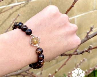 Natural Agarwood Beaded Bracelet | Fengshui Gemstone, Lucky Jewelry