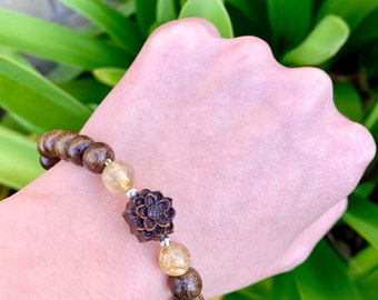 Natural Agarwood Bracelet, Women's Healing Jewelry, Gift for Mother