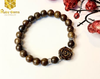 Natural Agarwood Bracelet | Fengshui Wealth Jewelry, Gift for Mother