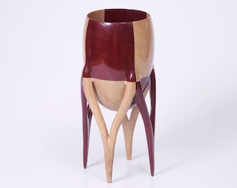 Pied Forest Morph Vessel in Purpleheart and Holly