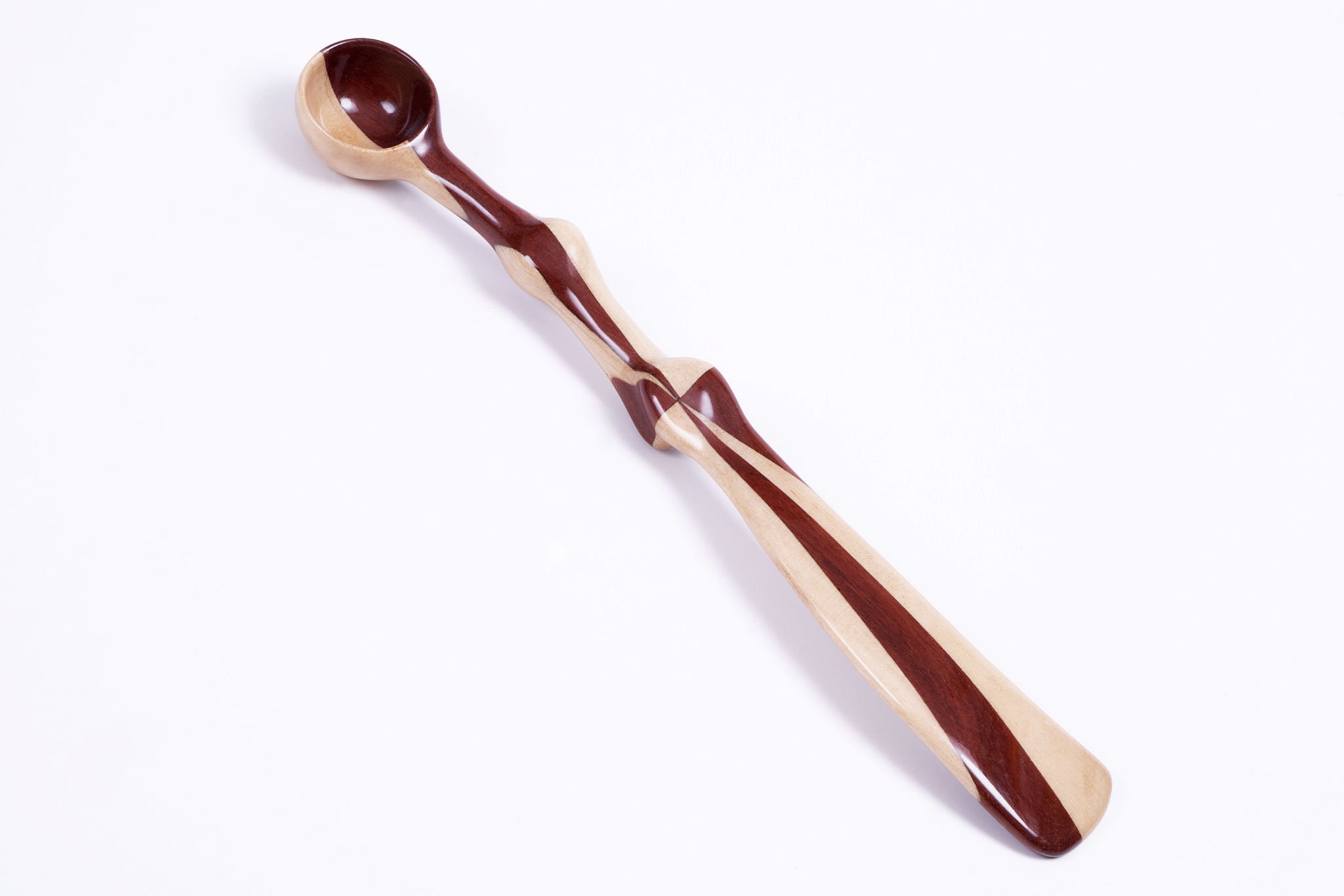 Radial Octet Charm Spoon in Hornbeam and River Redgum