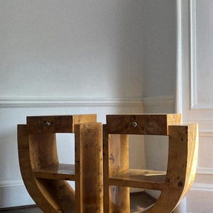 Art Deco Burl Side Tables (Set of 2)