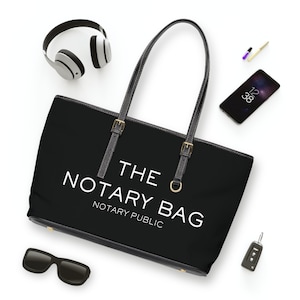 Notary Public Tote Bag | Custom Notary Bag | Gift for Loan Signing Agent | Reusable Work Tote for Mobile Notaries