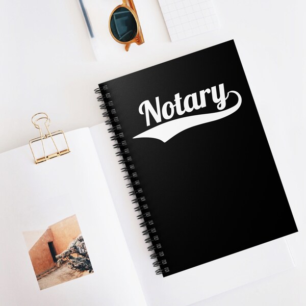 Notary Public Notebook,  Notary Public Book, Notary Public journal, Loan Signing Agent Notebook, Notary Book, Journal, Spiral Notebook,