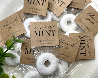100pcs Mint To Be Wedding Favors, Personalized Wedding Mints, Custom Label Party Favor, Bridal Shower, Engagement Gift for Guests