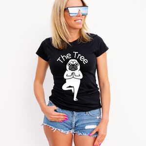 Yoga Pug Racerback Tank Top: Lightweight Cotton Blend Fitness Apparel