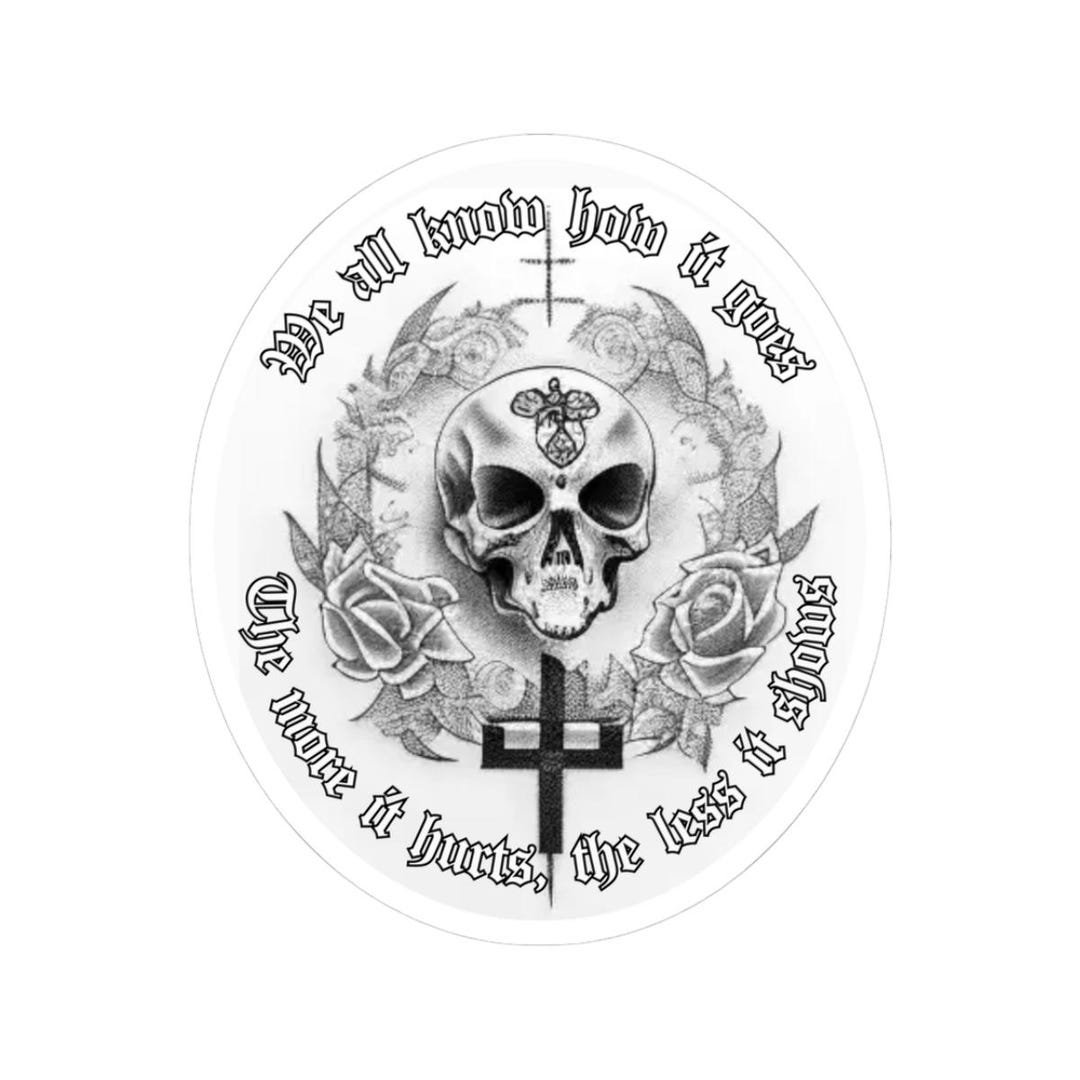 Ethel Cain Sticker: Gothic Skull & Roses, Sun Bleached Flies Lyrics - Etsy
