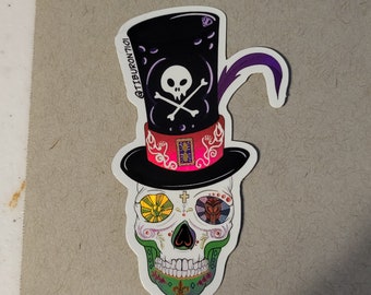 DR. facilier witch doctor sugar skull sticker
