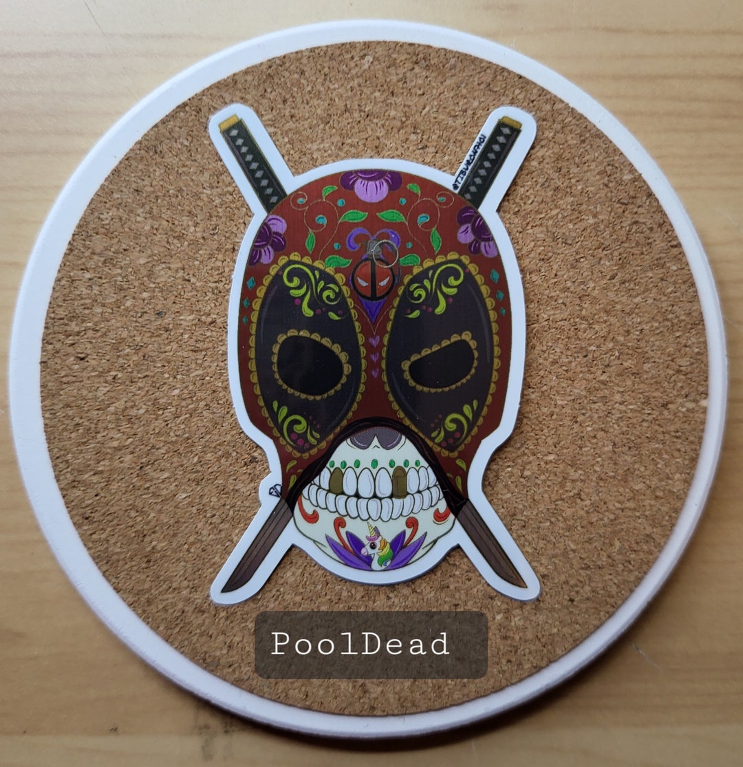 Pool Dead Sugar Skull Sticker - Etsy