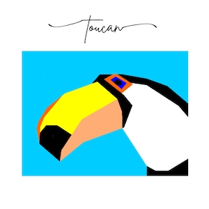 Playful Toucan Foundation Paper Piecing Pattern - PDF Instant Download